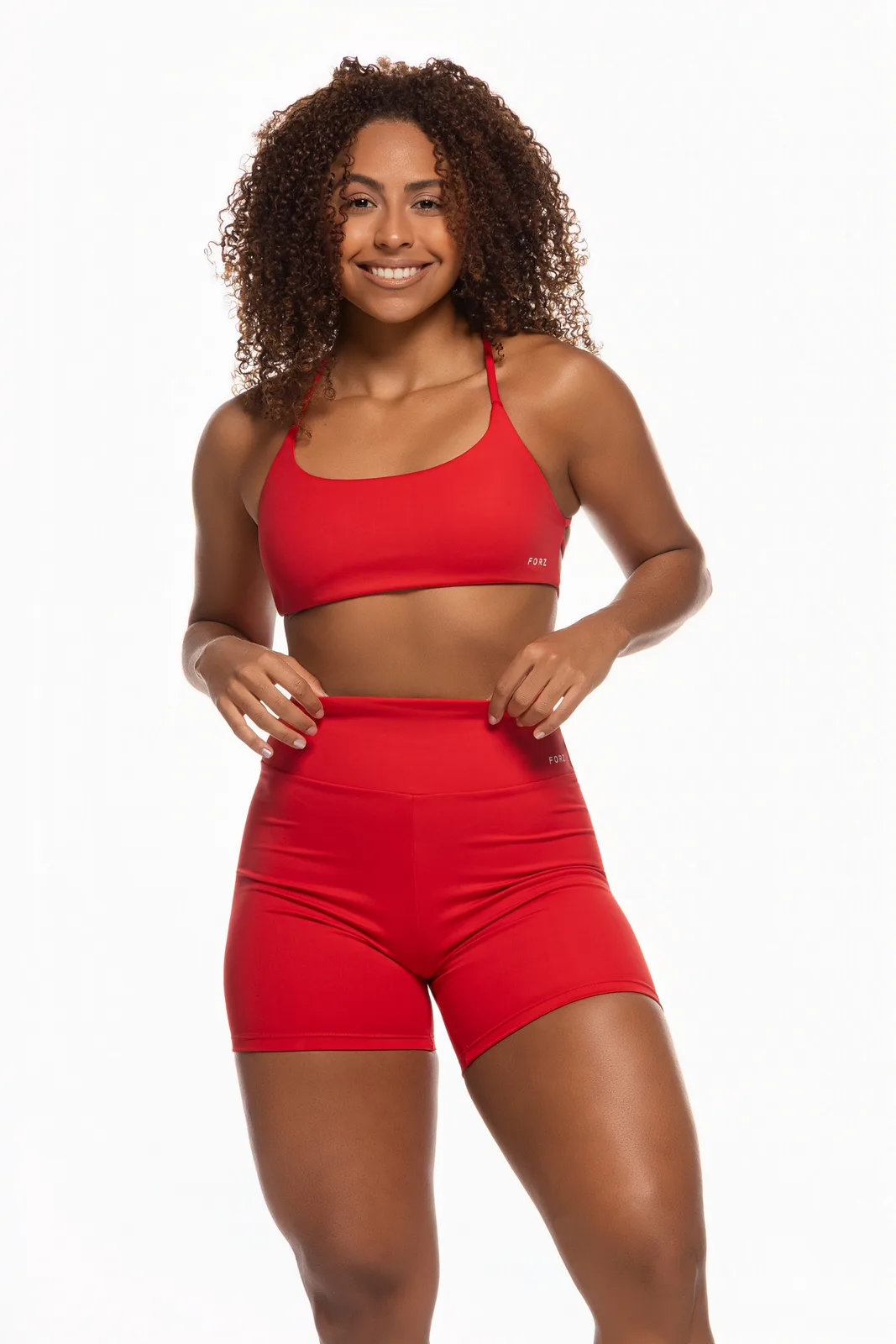 Bermuda Liso Cós Largo - Vermelho