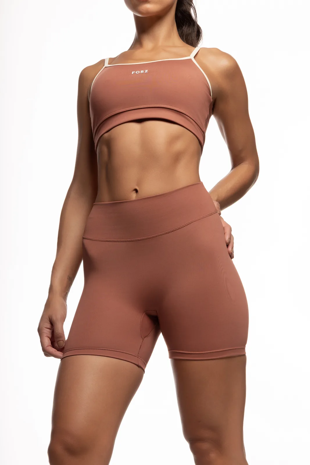 Bermuda Contorno em V - Bronze bermuda fitness feminina Bronze Forz Fitwear bronze 3