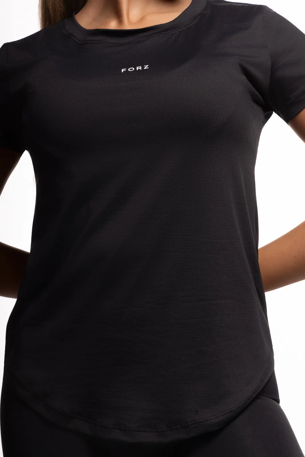 Camiseta Dryfit Arredondada - Preto camiseta dry fit feminina Preto Forz Fitwear preto 3