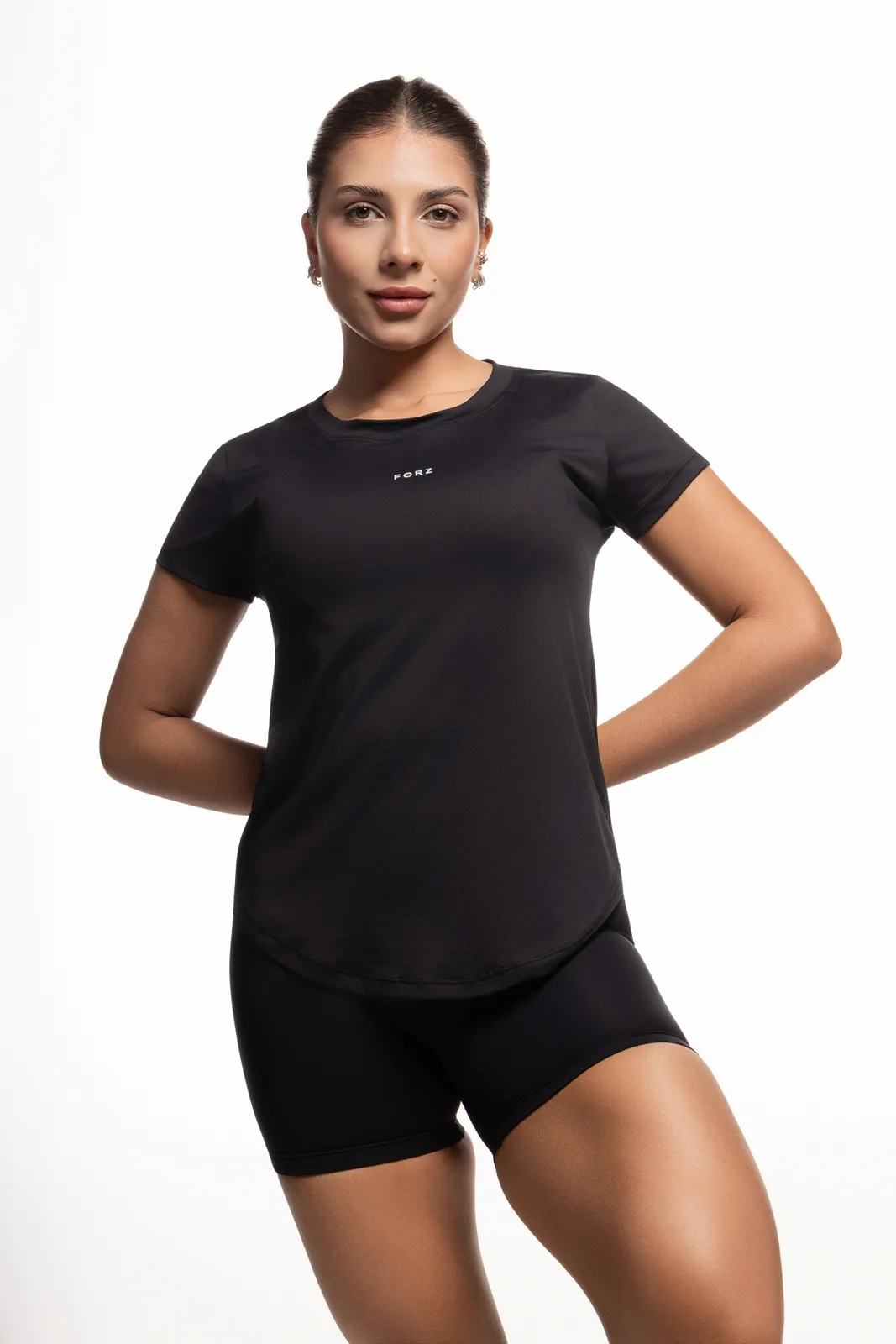 Camiseta Dryfit Arredondada - Preto