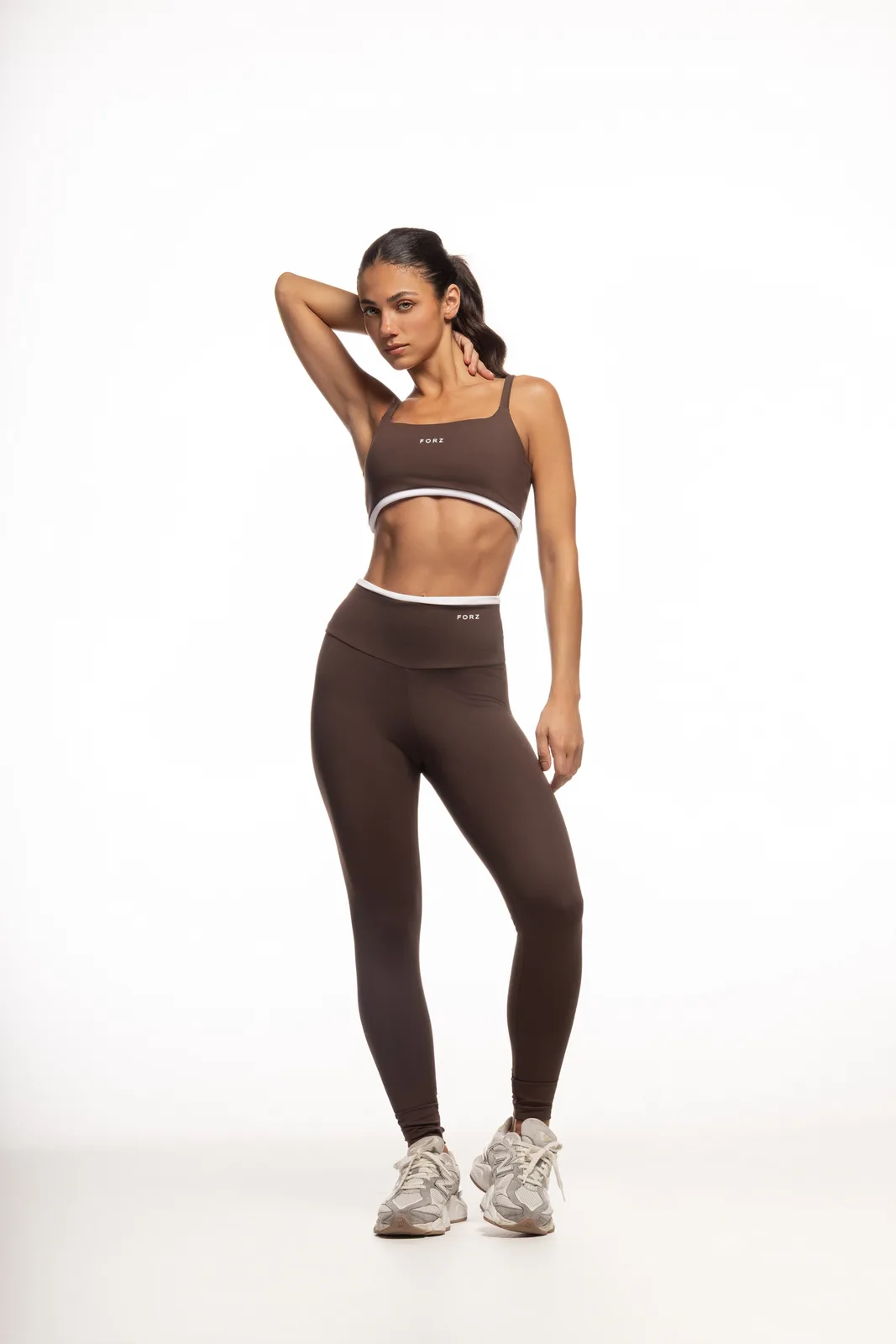 Legging Bicolor - Marrom e Branco