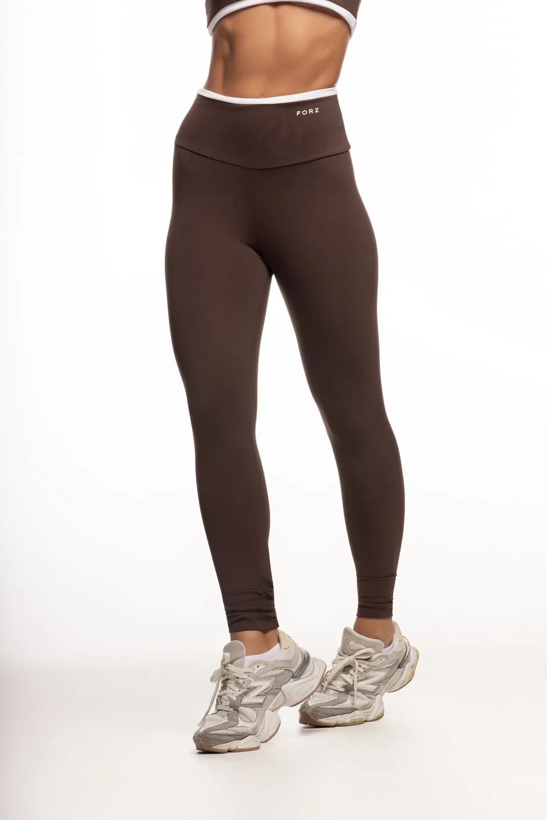 Legging Bicolor - Marrom e Branco legging fitness feminina Marrom e Branco Forz Fitwear marrom e branco 4