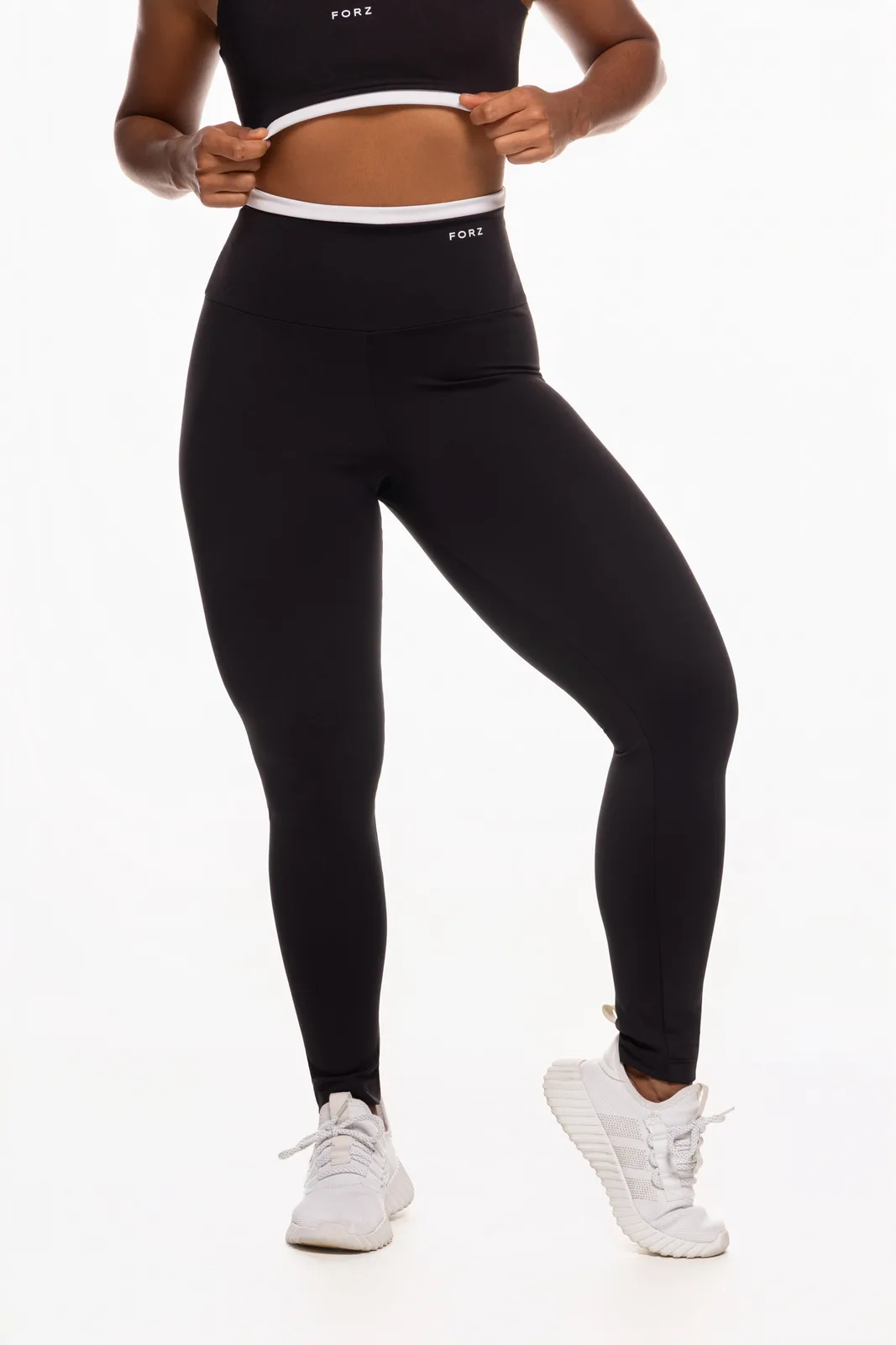 Legging Bicolor - Preto e Branco legging fitness feminina Preto e Branco Forz Fitwear preto e branco 3