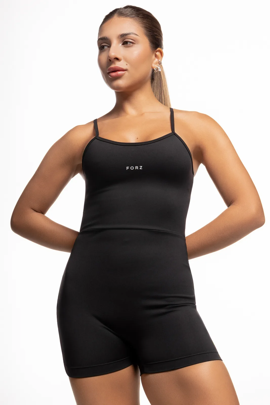 Macaquinho Basico com Alcinha - Preto macaquinho fitness feminino Preto Forz Fitwear preto 5