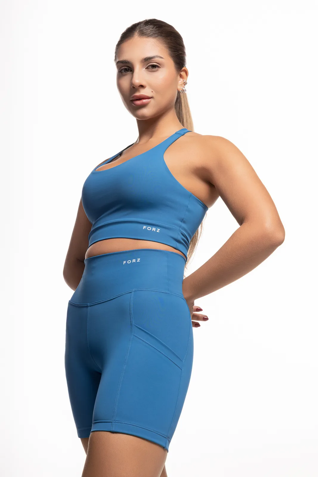Shorts 2 Bolsos - Azul Royal moda fitness feminina Azul Royal Forz Fitwear azul royal 5