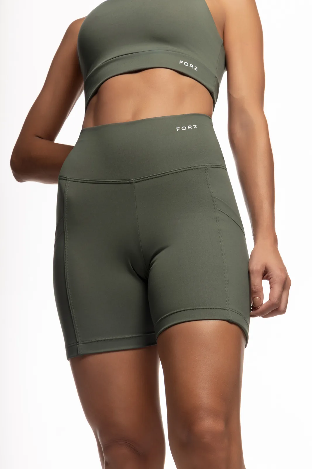 Shorts 2 Bolsos - Verde Militar moda fitness feminina Verde Militar Forz Fitwear verde militar 3