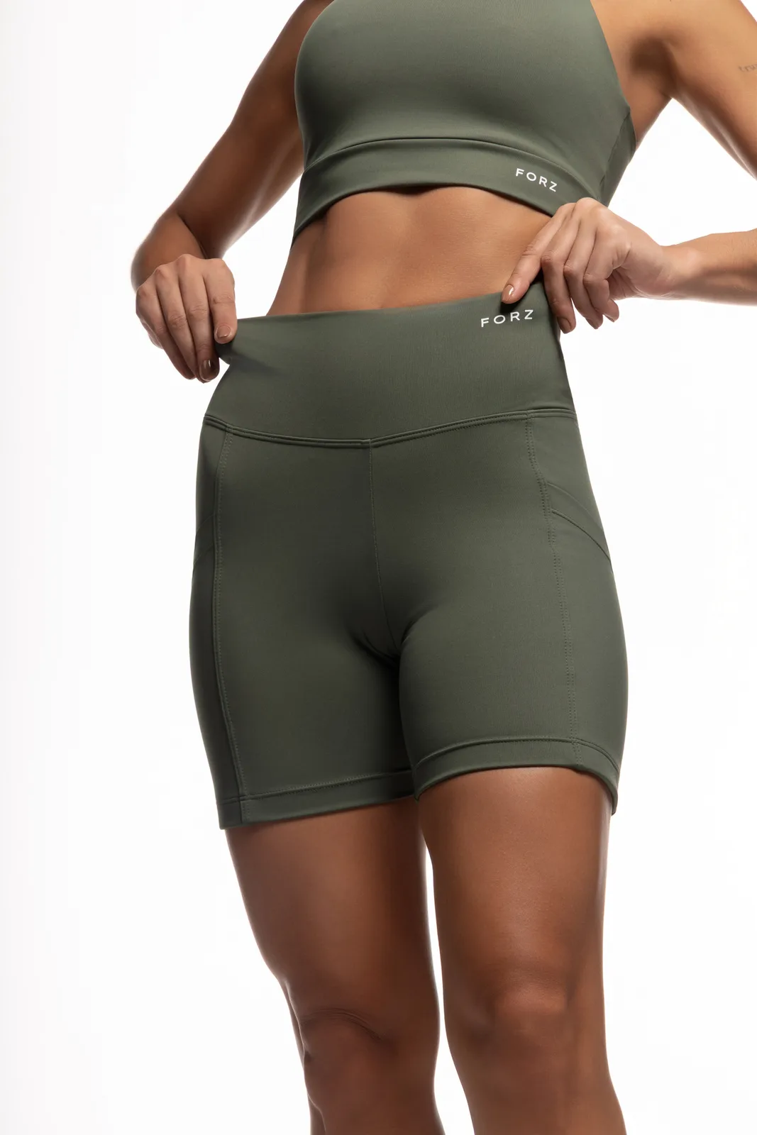 Shorts 2 Bolsos - Verde Militar moda fitness feminina Verde Militar Forz Fitwear verde militar 4