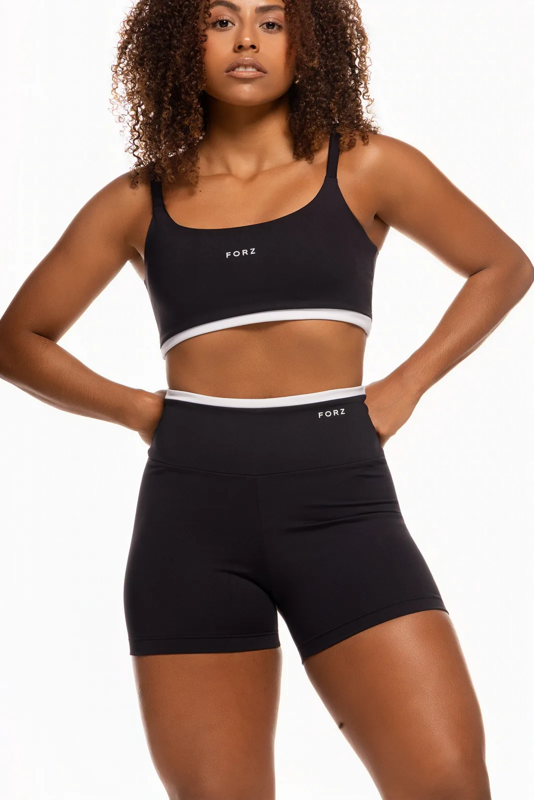 Shorts Bicolor - Preto e Branco moda fitness feminina Preto e Branco Forz Fitwear preto e branco 4
