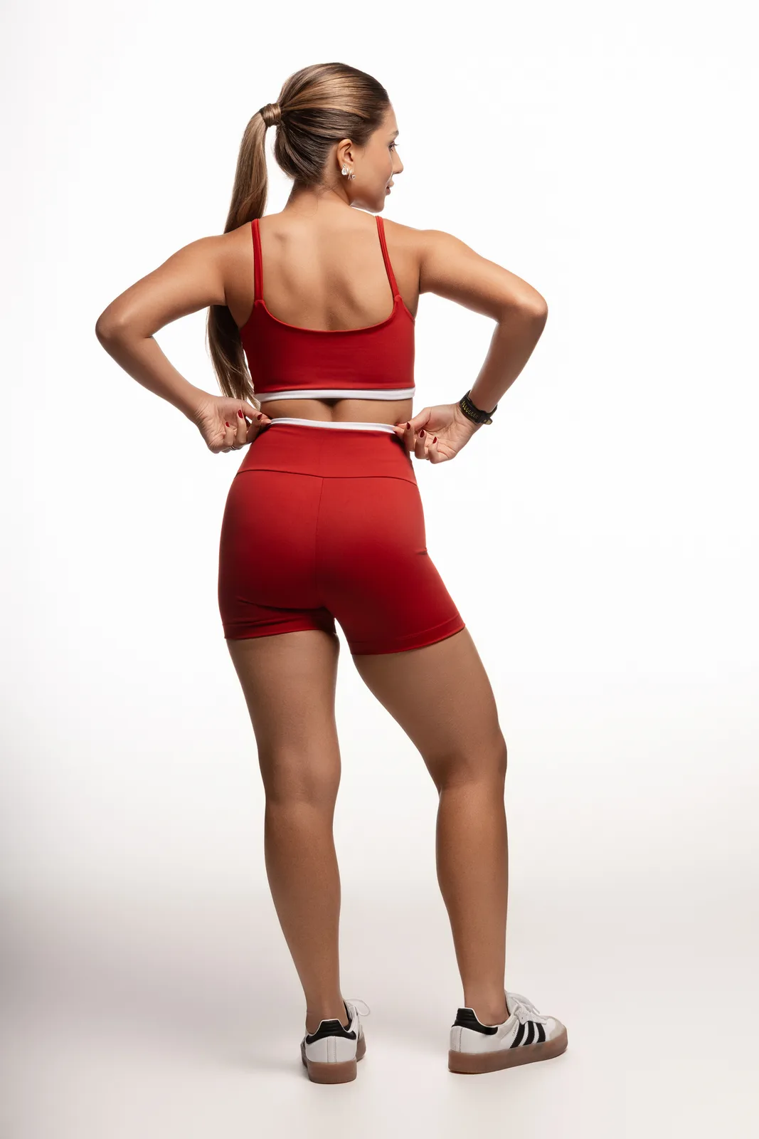 Shorts Bicolor - Vermelho e Branco moda fitness feminina Vermelho e Branco Forz Fitwear vermelho e branco 2