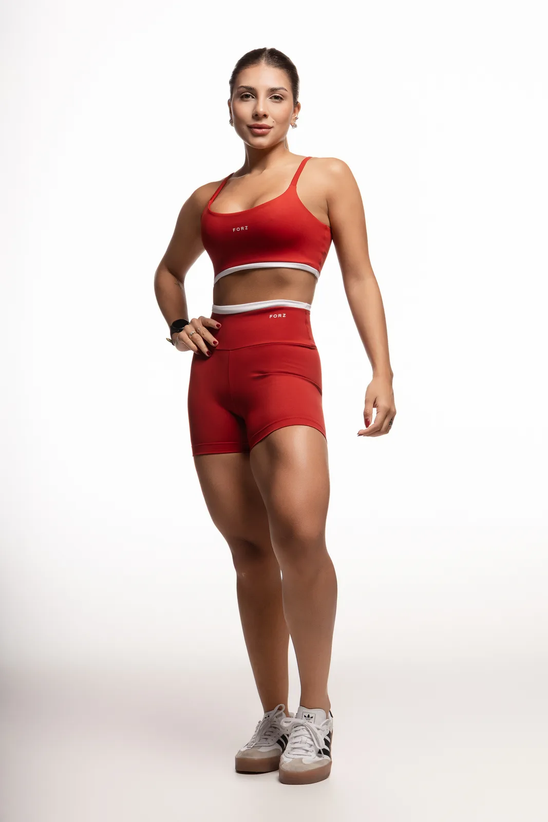 Shorts Bicolor - Vermelho e Branco