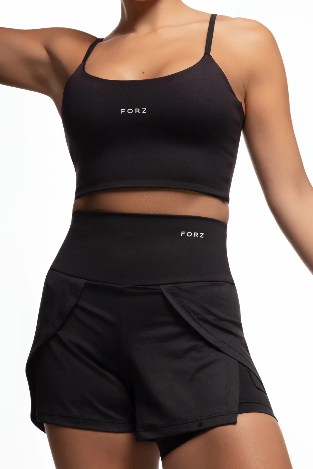 Top Alongado - Preto top fitness feminino Preto Forz Fitwear preto 3