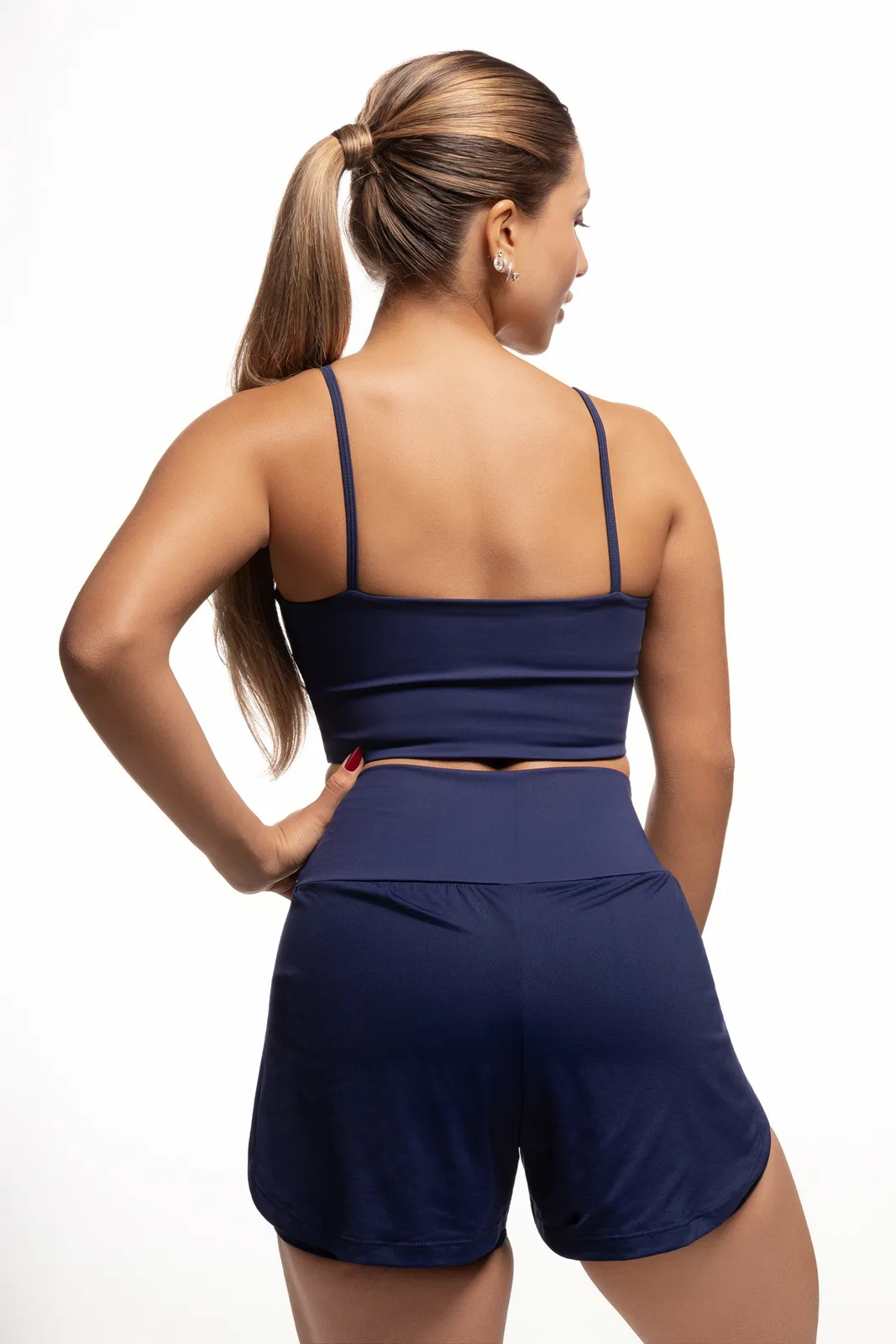 Top Alongado - Azul Marinho top fitness feminino Azul Marinho Forz Fitwear azul marinho 2