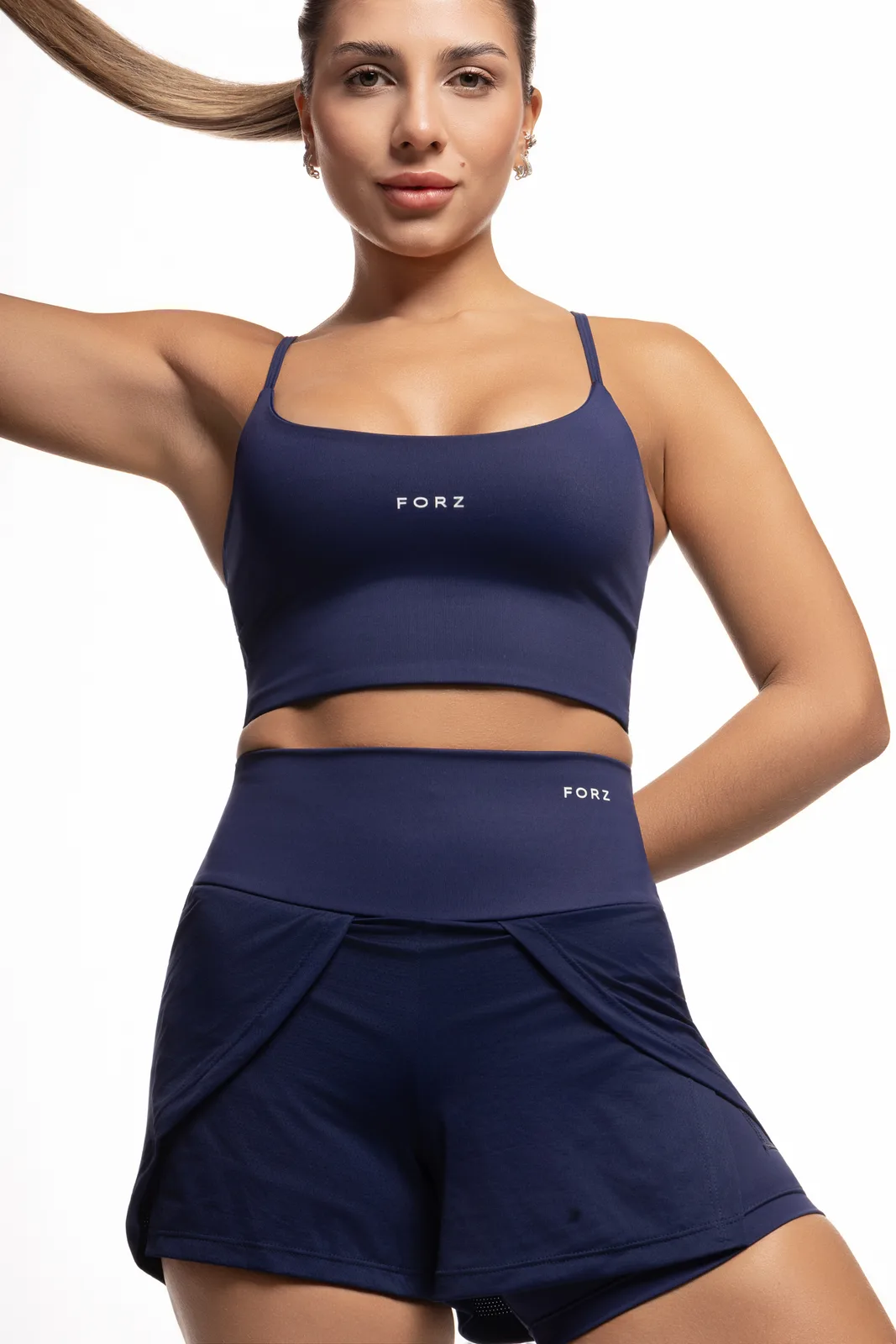 Top Alongado - Azul Marinho top fitness feminino Azul Marinho Forz Fitwear azul marinho 1