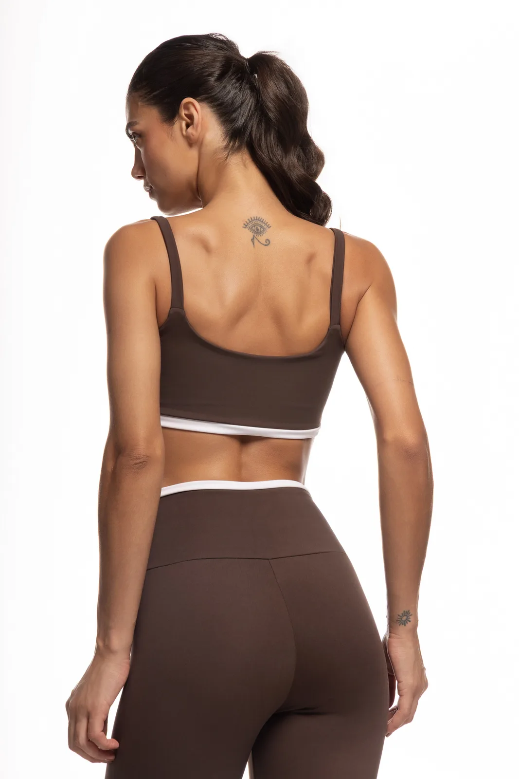Top Bicolor - Marrom e Branco top fitness feminino Marrom e Branco Forz Fitwear marrom e branco 3