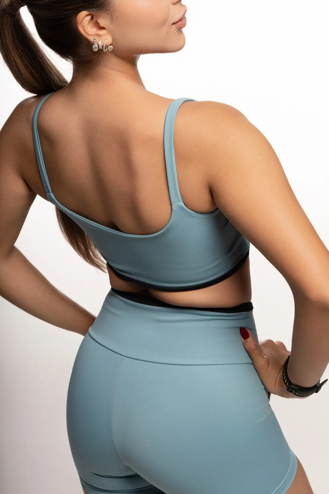 Top Bicolor - Mint e Preto top fitness feminino Mint e Preto Forz Fitwear mint e preto 4
