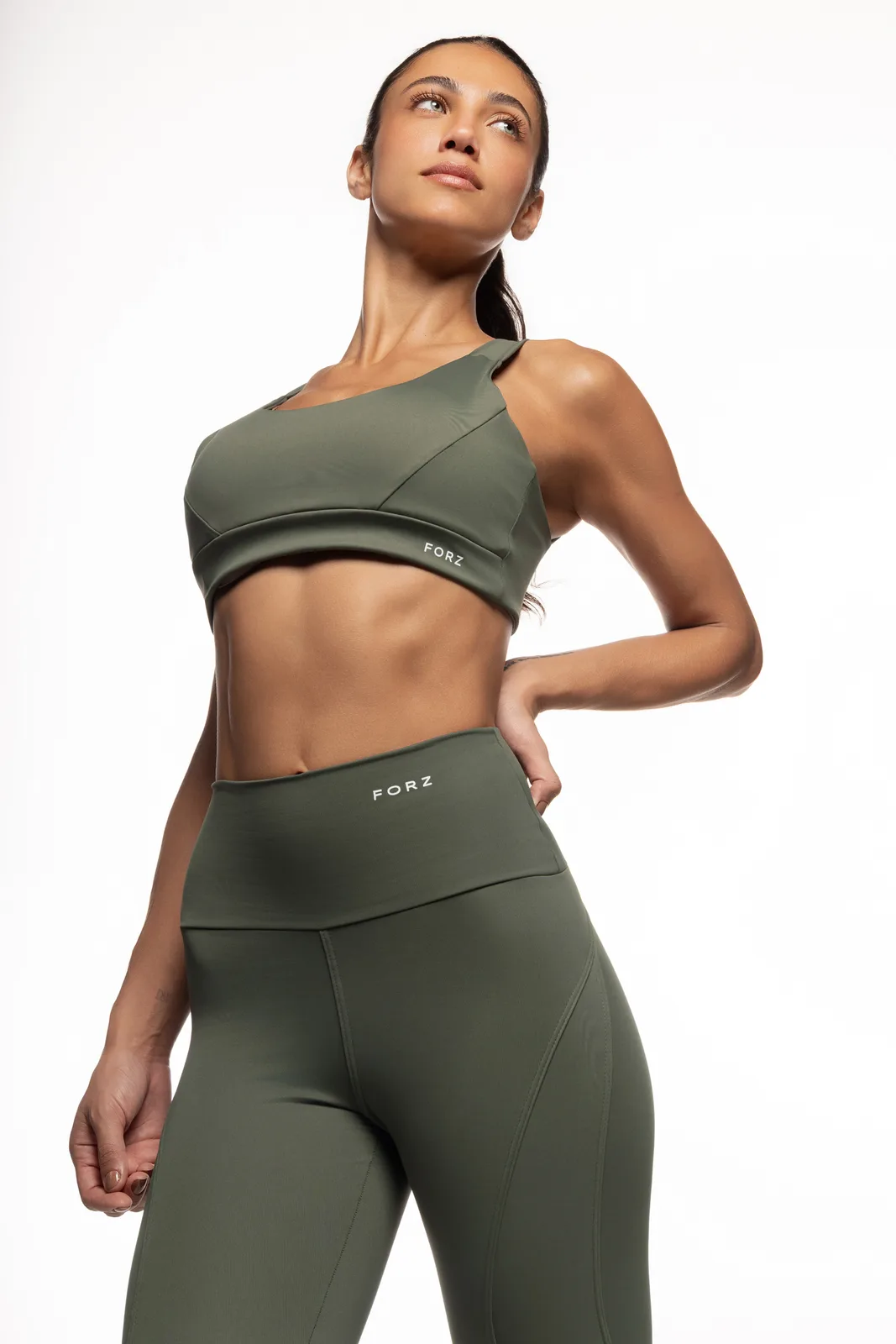 Top Costas Torcida - Verde Militar top fitness feminino Verde Militar Forz Fitwear verde militar 3